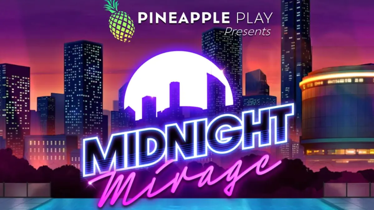 Midnight Mirage slot dengan tema neon Miami Vice dan grid dinamis